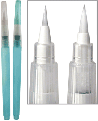 Waterbrush Set - Large Reservior Med and Fine Tip