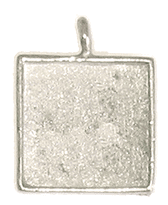 Patera - Large Pendant Square - Silver (1)