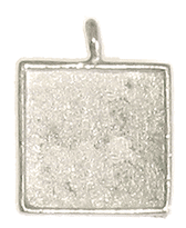 Patera - Bulk Large Pendant Square - Silver (10)