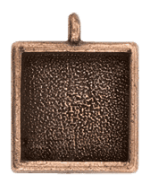 Patera - Bulk Large Pendant Square - Copper (10)