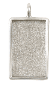 Patera - Bulk Large Pendant Rectangle - Silver (10)