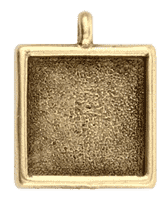 Patera - Bulk Large Pendant Square - Gold (10)